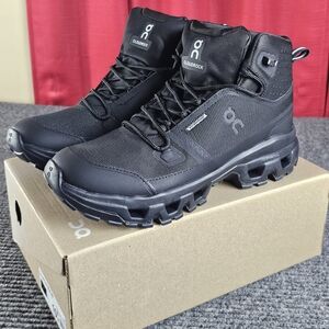 On Cloud Black Men's Cloudrock Trail Hiking Boots Black Casual